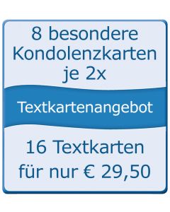 8 besondere Kondolenzkarten je 2x