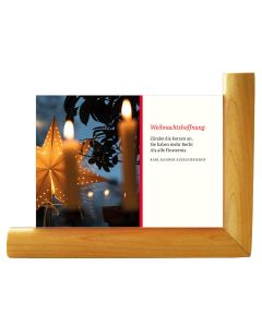 Kartenaufsteller aus Ahornholz (mit Gratis-Karte)