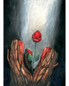 Die Blume aus dem toten Stamm