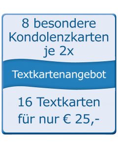 8 besondere Kondolenzkarten je 2x