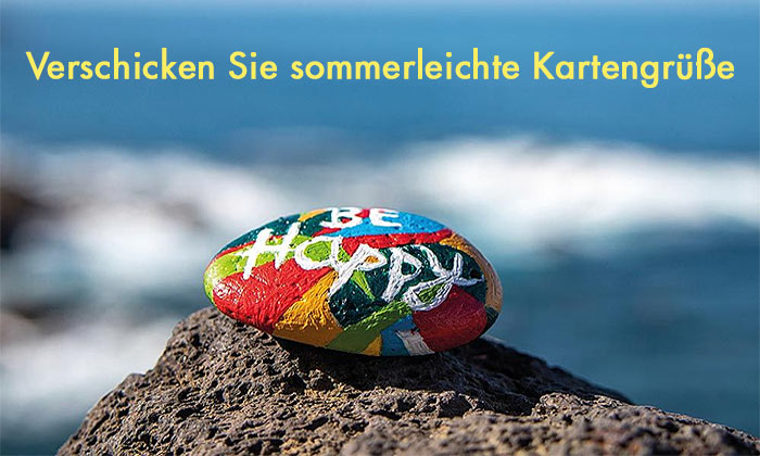Verschicken Sie sommerleichte Kartengrüße