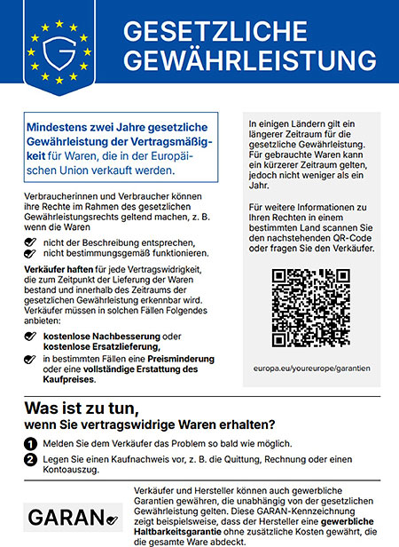 Gesetzliche Gewährleistung
